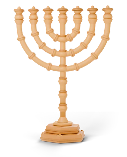 מנורת המקדש בעיבוד חימר